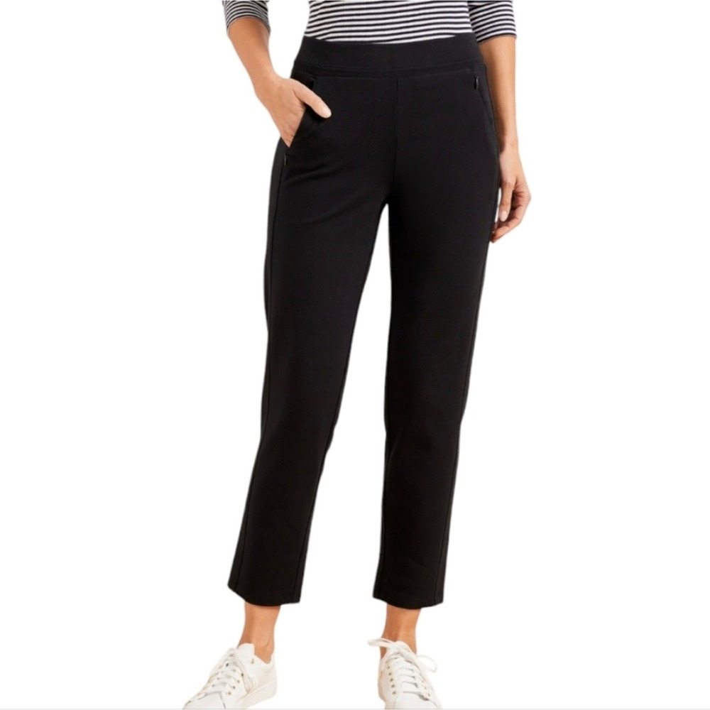 Talbots High Waist Patch Pocket Navy Blue Cropped Chino Pants Plus Size 16W New!